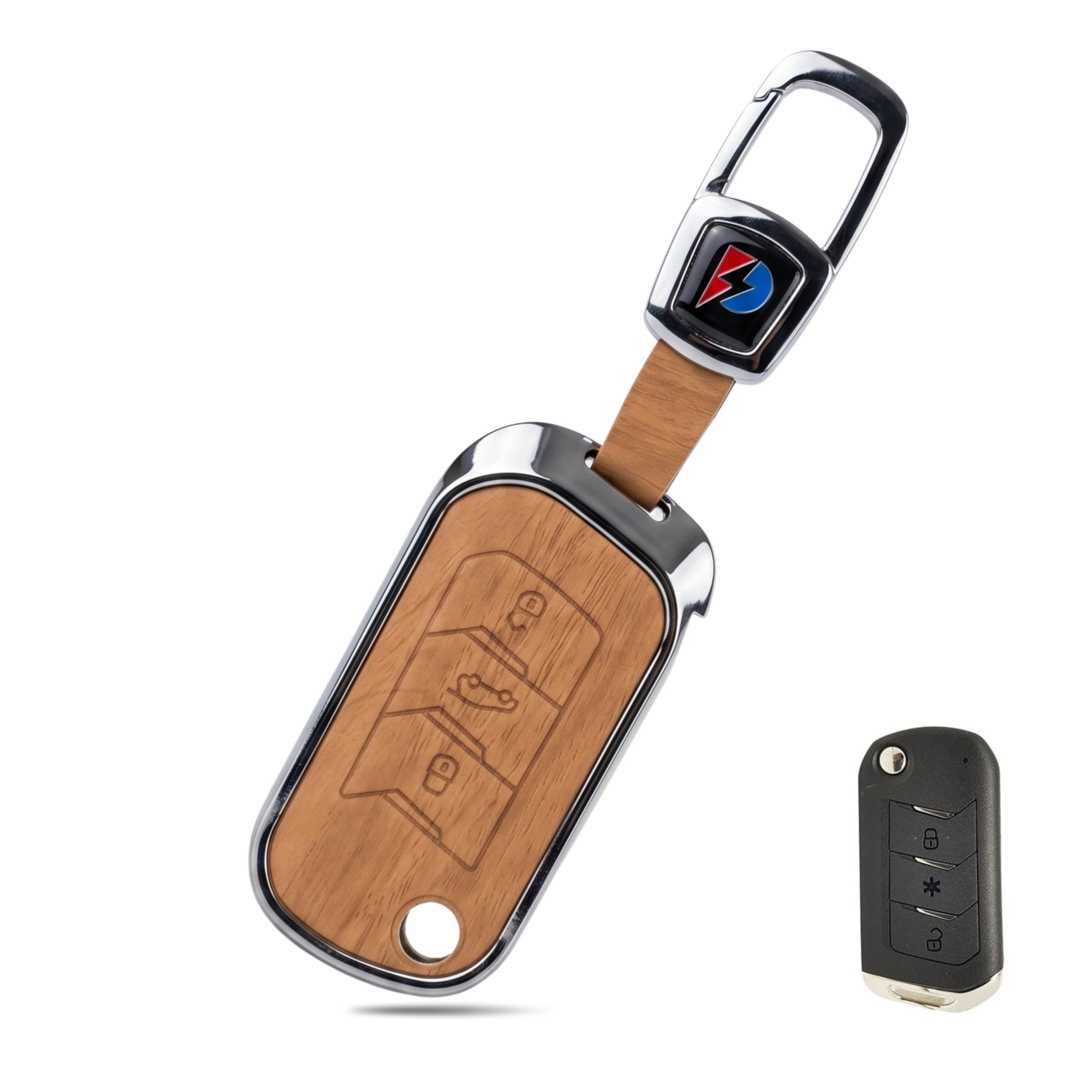 PVMAX® Kromex Wood Luxe Edition Key Cover for Mahindra | Thar